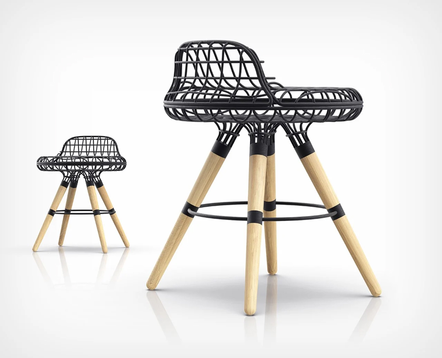 Wireframe Aesthetics in Real-World Furniture: The Lines Series