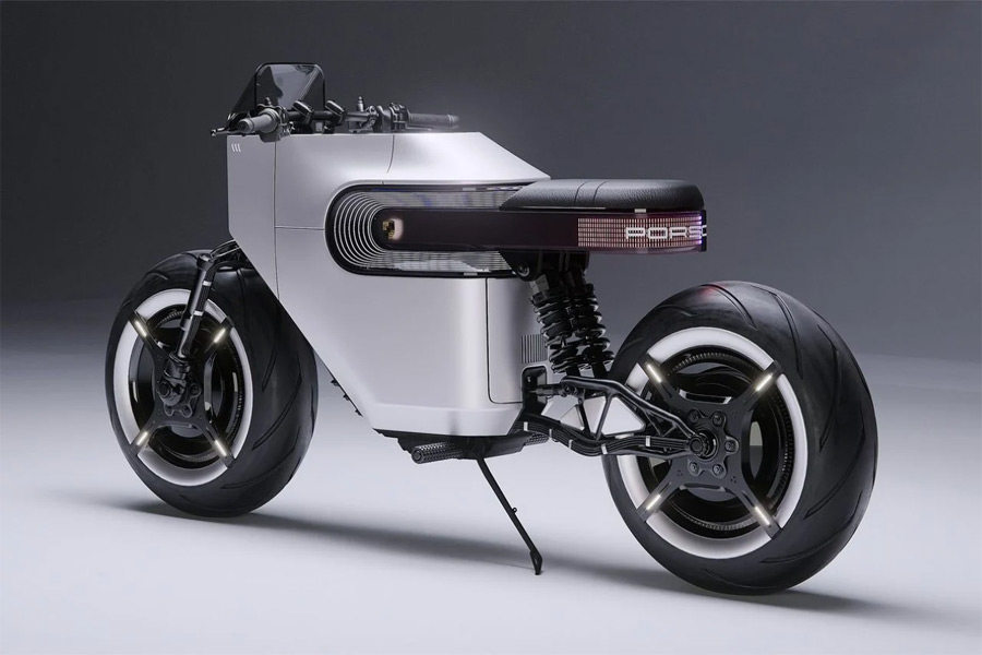 Minimalist Electric Porsche 619 Motorbike