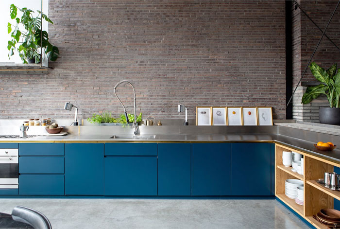 exposed brick kitchen 7