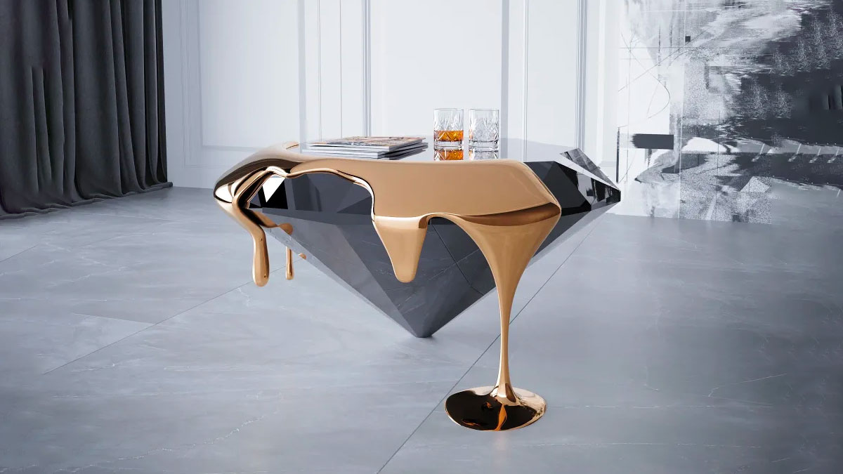 Sierra Diamond & Melting Gold Coffee Table