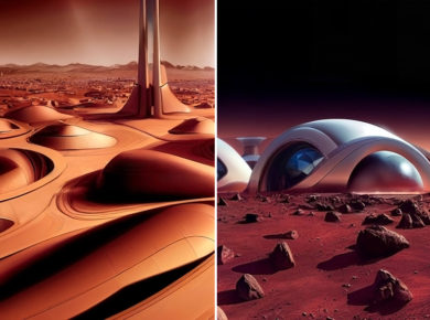 City on Mars by Lenz Architects made with AI